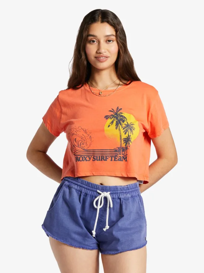 Roxy Tops Retro Surf Team Sleeveless Muscle TShirt Tigerlily 8211 Women