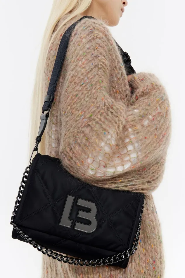 Sac Bandoulire Moyen Nylon Noir Black Women Bimba Y Lola Crossbody Bags