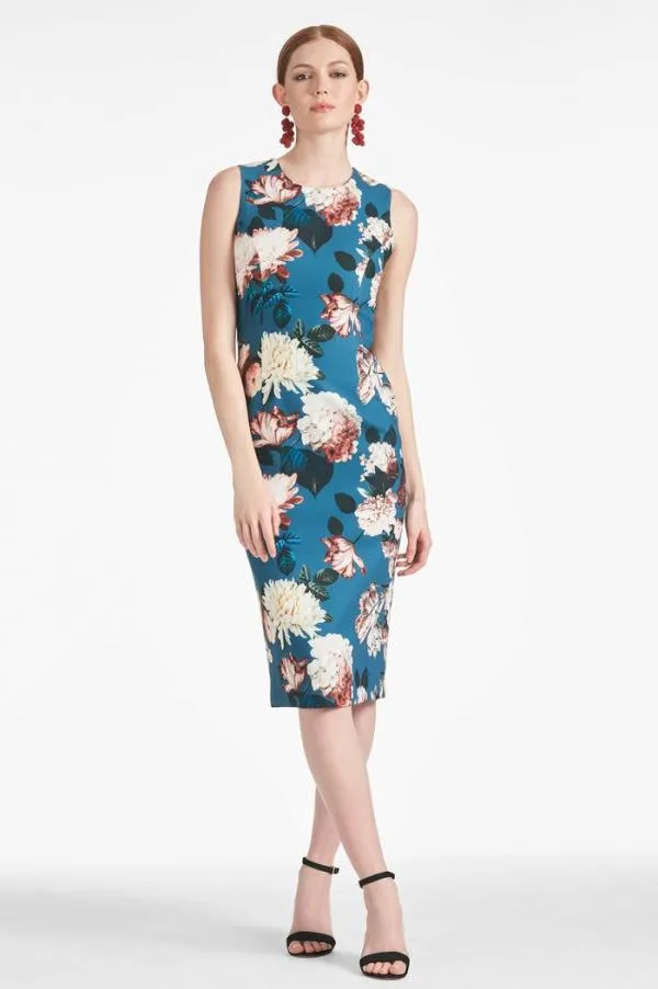 Sachin and Babi Anna Dress 8211 Teal Garden Teal Garden Women Midi