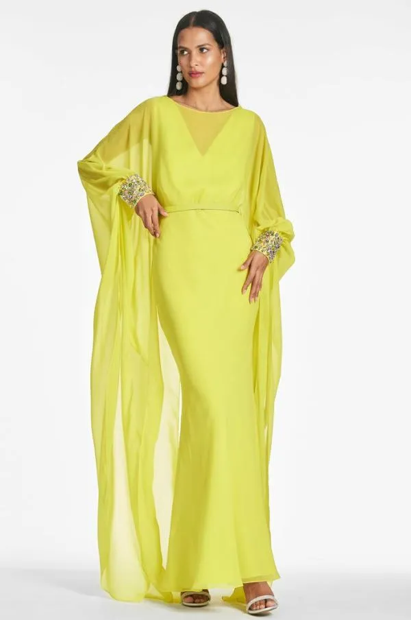 Sachin and Babi Aphrodite Gown 8211 Neon Limeade Neon Limeade Women Plus Sizes