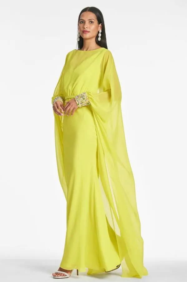 Sachin and Babi Aphrodite Gown 8211 Neon Limeade Neon Limeade Women Plus Sizes