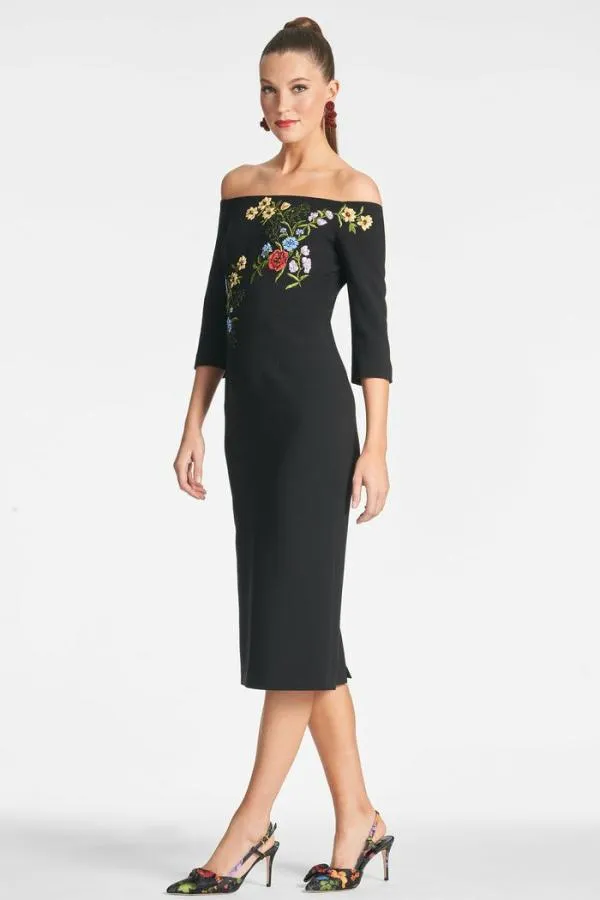 Sachin and Babi Fatima Dress 8211 Noir Bouquet Noir Bouquet Women Midi