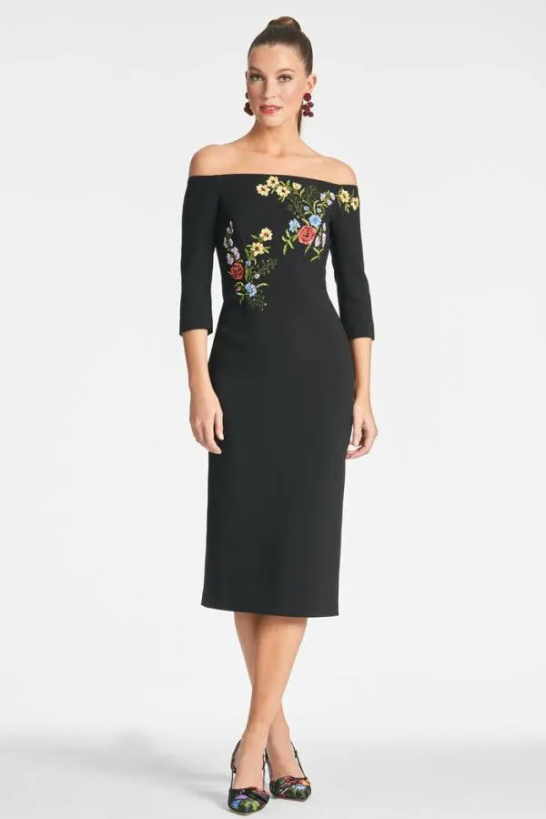 Sachin and Babi Fatima Dress 8211 Noir Bouquet Noir Bouquet Women Midi