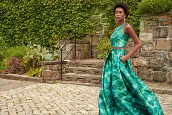 Sachin and Babi Lexie Top 8211 Emerald Watercolor Floral Emerald Watercolor Floral Women Matching Sets