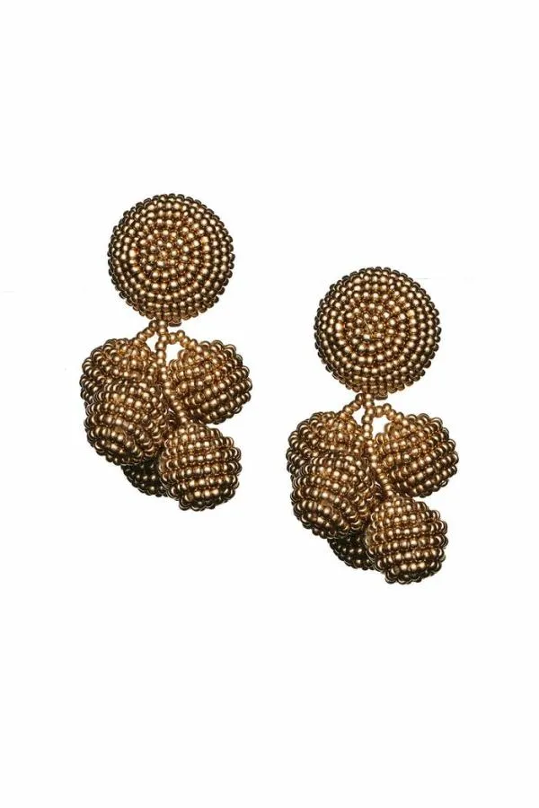 Sachin and Babi Mini Coconuts Earrings 8211 Smooth Beads White Women Earrings