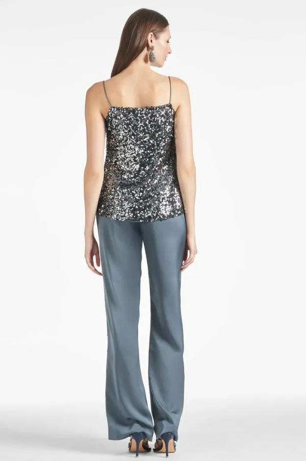 Sachin and Babi Tuxedo Sequin Alli Pant 8211 Gunmetal Gunmetal Women Matching Sets