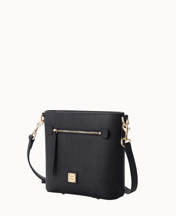 Saffiano Small Zip Crossbody Black Woman Dooney and Bourke Crossbodies Saffiano Small Zip Crossbody Black Woman Dooney and Bourke Crossbodies