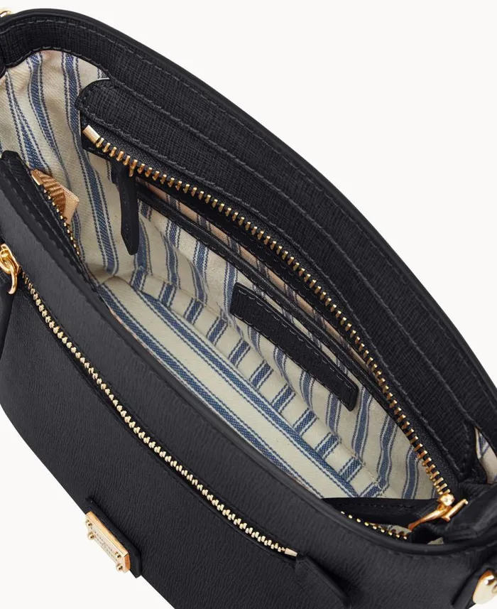 Saffiano Small Zip Crossbody Black Woman Dooney and Bourke Crossbodies Saffiano Small Zip Crossbody Black Woman Dooney and Bourke Crossbodies