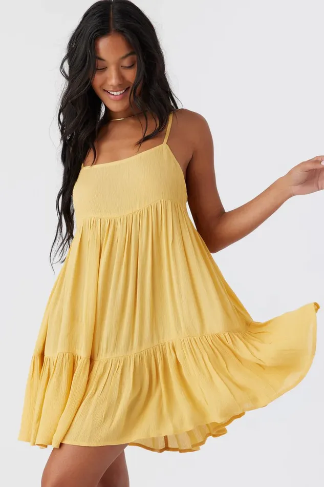 SALTWATER SOLIDS RILEE SWIM COVERUP DRESS Mimosa Women O039NEILL Swim