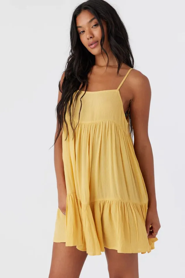 SALTWATER SOLIDS RILEE SWIM COVERUP DRESS Mimosa Women O039NEILL Swim