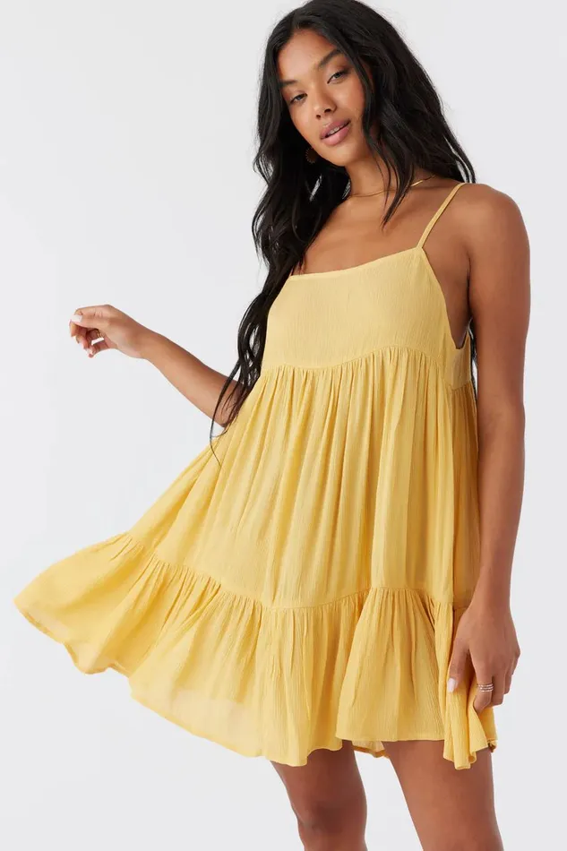 SALTWATER SOLIDS RILEE SWIM COVERUP DRESS Mimosa Women O039NEILL Swim