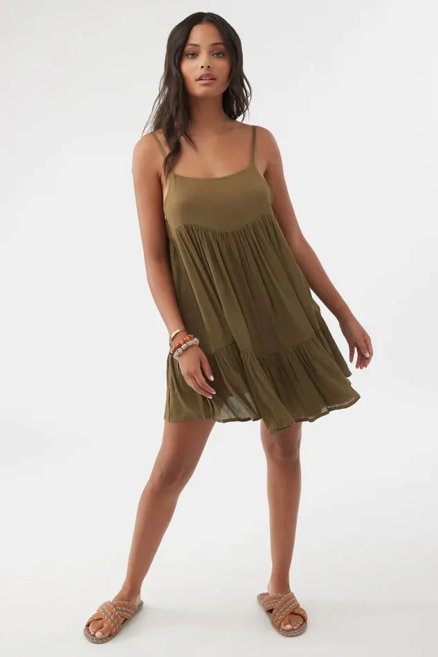 SALTWATER SOLIDS RILEE SWIM COVERUP DRESS Olive Women O039NEILL Sale