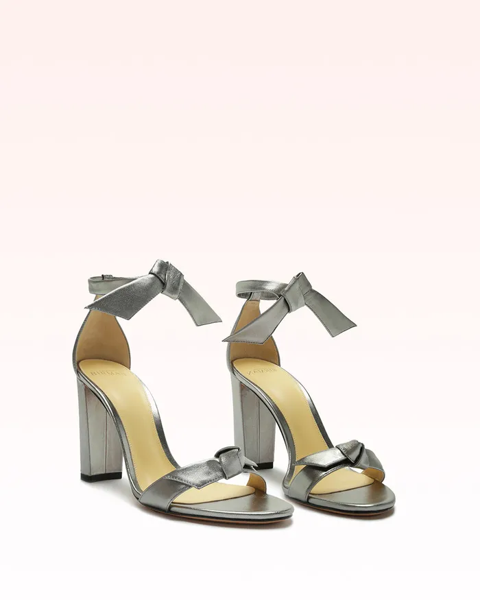 Sandals Women Alexandre Birman Clarita Block 90 Metallic Graphite Graphite