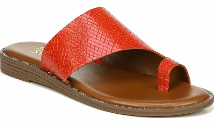 Sandals Women Franco Sarto Franco Gem Sandal Bright Orange Leather