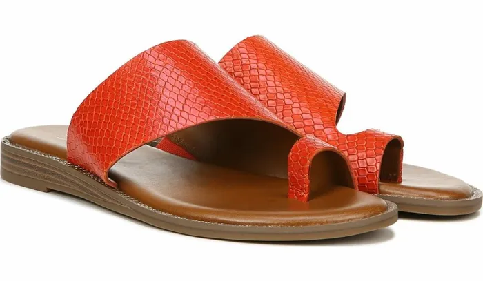 Sandals Women Franco Sarto Franco Gem Sandal Bright Orange Leather