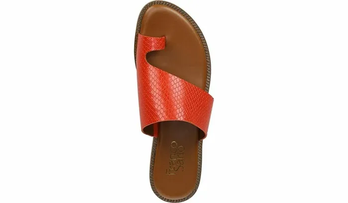 Sandals Women Franco Sarto Franco Gem Sandal Bright Orange Leather
