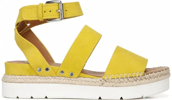 Sandals Women Franco Sarto Sarto Calvin 2 Wedge Sandal Yellow Suede