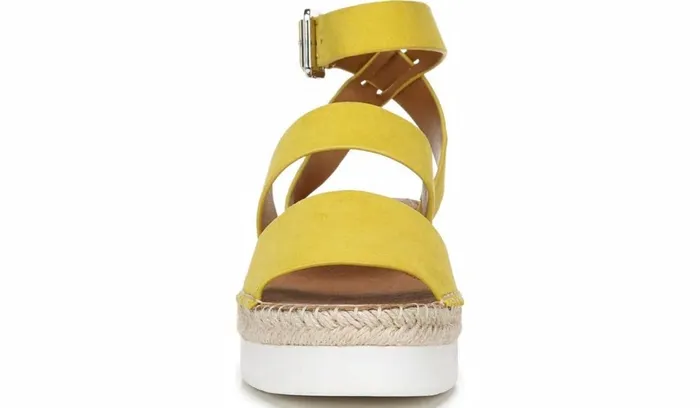 Sandals Women Franco Sarto Sarto Calvin 2 Wedge Sandal Yellow Suede