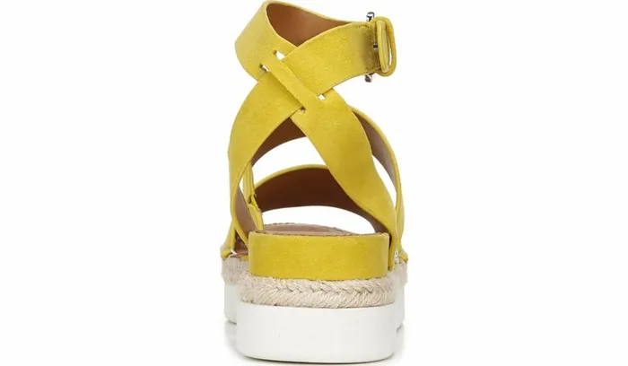 Sandals Women Franco Sarto Sarto Calvin 2 Wedge Sandal Yellow Suede