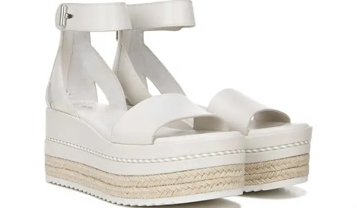 Sandals Women Franco Sarto Sarto Messina Espadrille Wedge Sandal Putty Leather