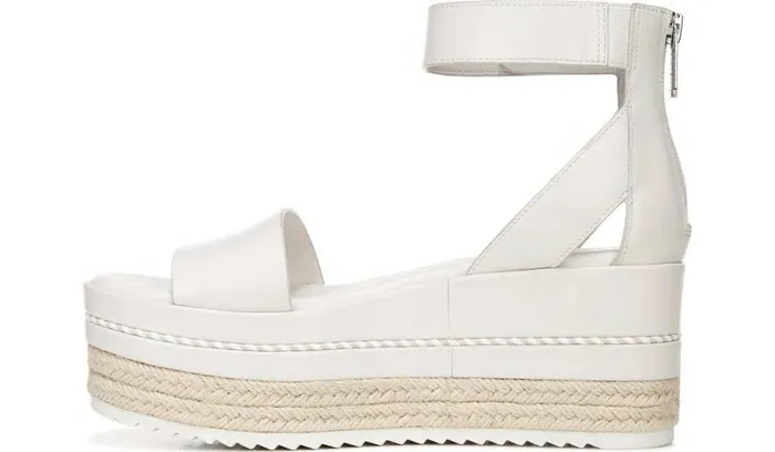 Sandals Women Franco Sarto Sarto Messina Espadrille Wedge Sandal Putty Leather