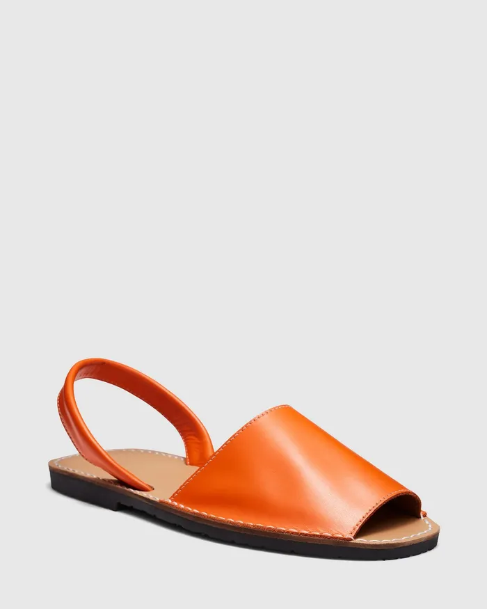 SARGENT PAPAYA Flat Sandals NOVO Shoes Women