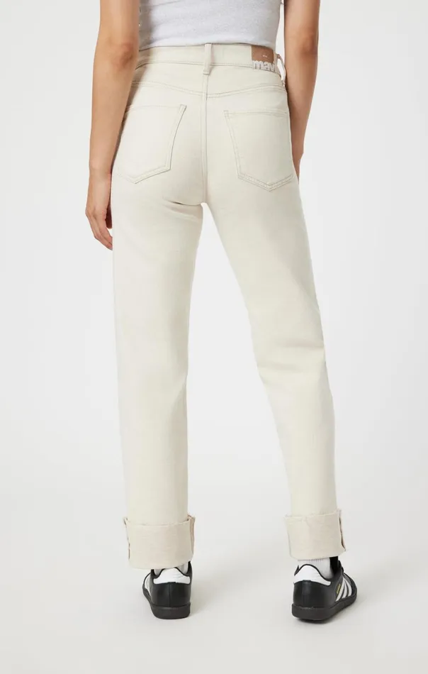 Savannah Cuffed Straight Leg In Natural Ecru Denim Women Mavi Jeans Denim