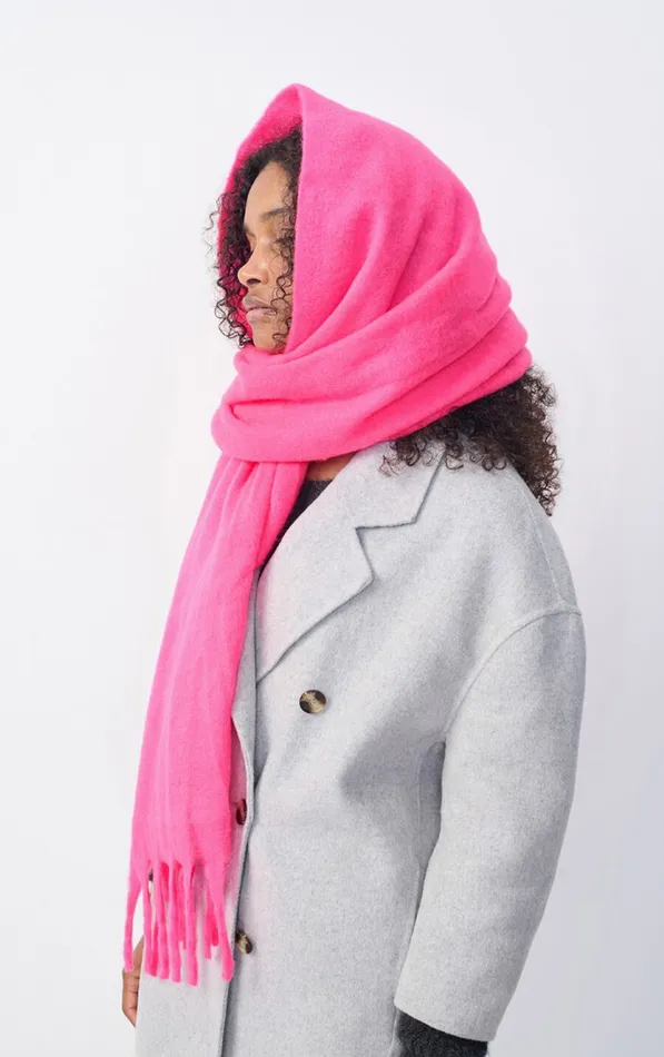 Scarf Zinaco Fluo Pink WomenMen American Vintage Scarves And Shawls