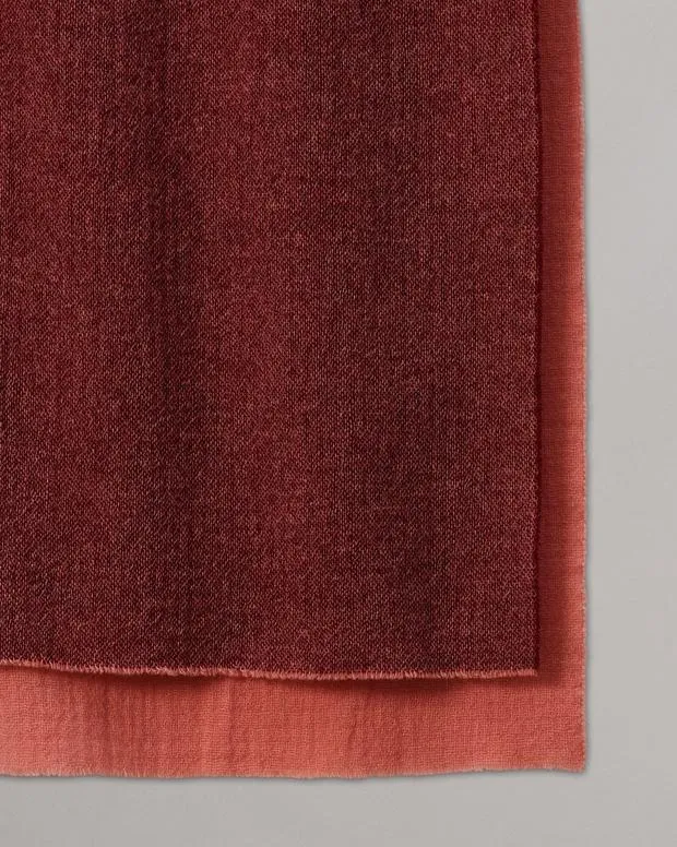 Scarves and Ponchos WomenMen Rag and Bone Mille Virgin Wool Scarf Wine Multi