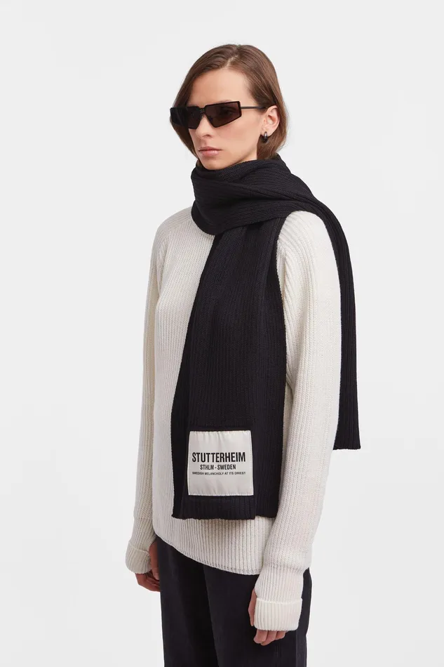 Scarves Women Stutterheim Wrap Scarf Black