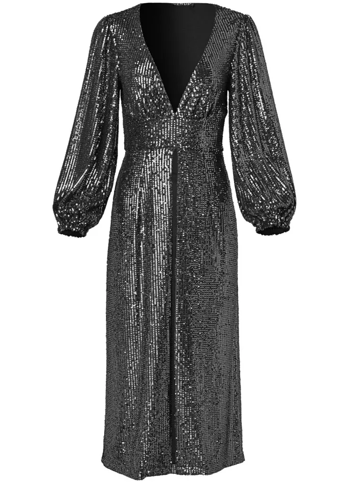 SEQUIN MAXI TOP Gunmetal Women VENUS Night Out Tops