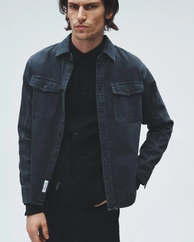 Shirts Men Rag and Bone Featherweight Denim Shirt Minna