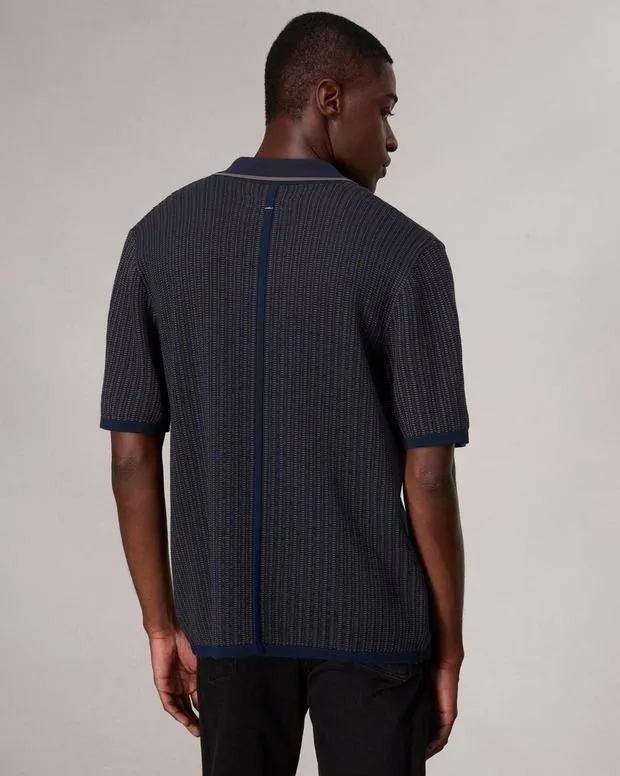 Shirts Men Rag and Bone Harvey Knit Camp Shirt Salute