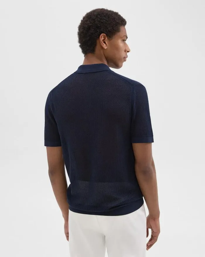 Shirts Men Theory Cairn ShortSleeve Shirt In Cotton Baltic
