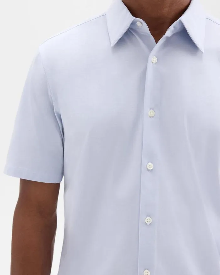 Shirts Men Theory Irving ShortSleeve Shirt In Structure Knit Olympic Shirts Men Theory Irving ShortSleeve Shirt In Structure Knit Olympic