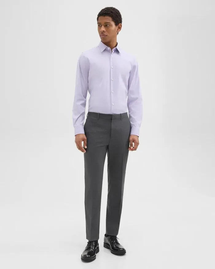 Shirts Men Theory Sylvain Shirt In Good Cotton Soft Iris
