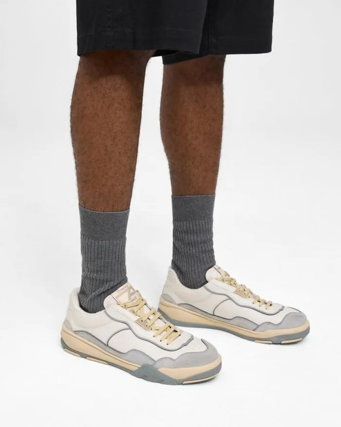 Shoes Men Theory Leather Sneaker Plaster