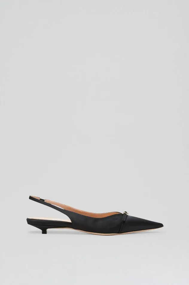 Shoes Women Scanlan Theodore SATIN SLINGBACK 2 Black Shoes Women Scanlan Theodore SATIN SLINGBACK 2 Black