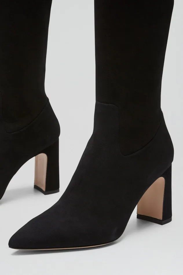 Shoes Women Scanlan Theodore STRETCH SUEDE OVER THE KNEE BOOT 85 Black Shoes Women Scanlan Theodore STRETCH SUEDE OVER THE KNEE BOOT 85 Black