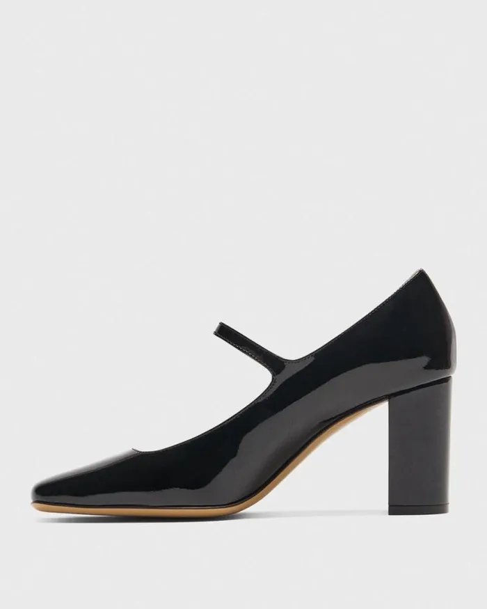 Shoes Women Theory Mary Jane Pump In Leather Black