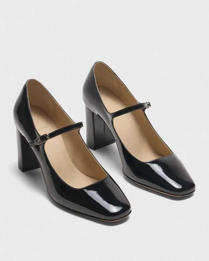 Shoes Women Theory Mary Jane Pump In Leather Black