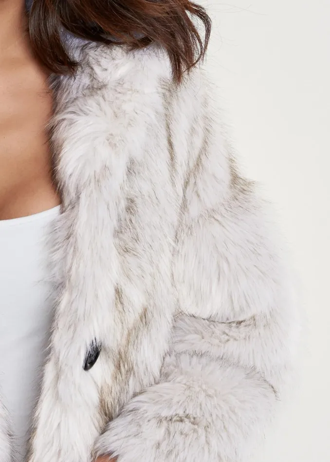 SHORT FAUX FUR JACKET White Women VENUS Coats