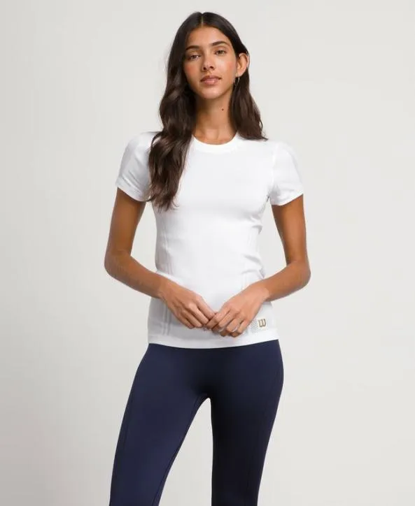 Short Sleeve Shirts Women Wilson Pro Seamless Tee Bright White Short Sleeve Shirts Women Wilson Pro Seamless Tee Bright White