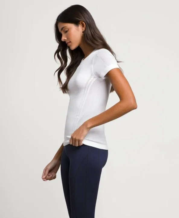 Short Sleeve Shirts Women Wilson Pro Seamless Tee Bright White Short Sleeve Shirts Women Wilson Pro Seamless Tee Bright White