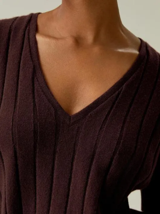 Short Sleeve VNeck Cashmere Tshirt Women Lilysilk Essentials