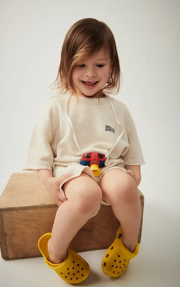 Shorts Itonay Melange Ecru Kids American Vintage Trousers and Shorts Shorts Itonay Melange Ecru Kids American Vintage Trousers and Shorts