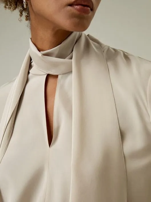 Silk Bowtie Statement Blouse Women Blouses Lilysilk Shirts