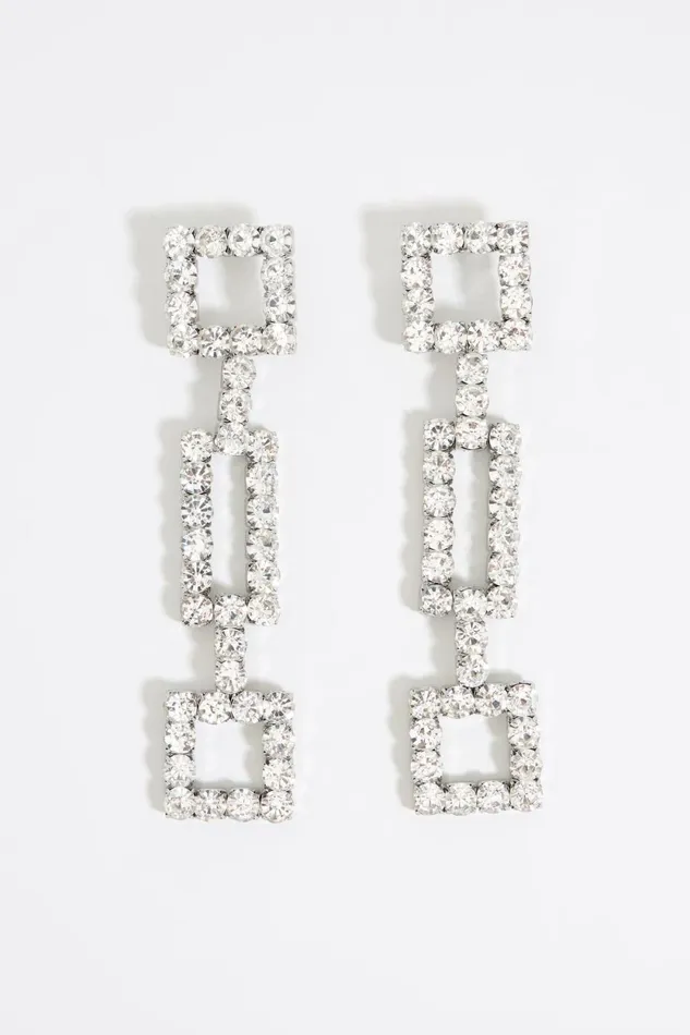 Silver Crystals Earrings Silver Women Bimba Y Lola Jewelry