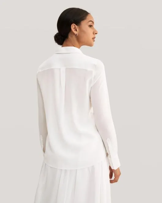 Simplicity Wrinkle Free Basic Silk Shirt Women Women Lilysilk Essentials