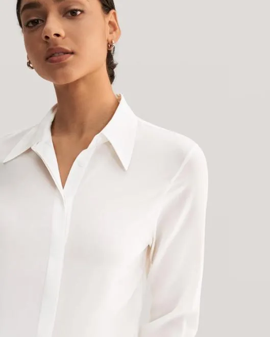 Simplicity Wrinkle Free Basic Silk Shirt Women Women Lilysilk Essentials